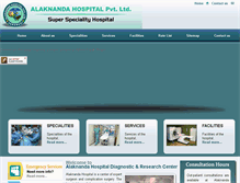 Tablet Screenshot of alaknandahospitals.com